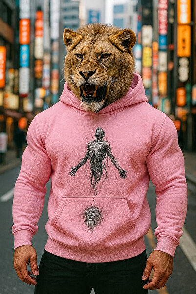 classy moda Hanorac pentru bărbați cu cu căptușeală din fleece fire Ş cu impr...
