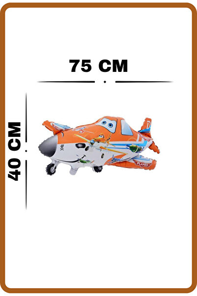 FESTİLO Foil Balloon Planes Planes Orange 75×40 cm Helium Compatible