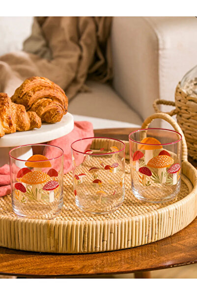 LC Waikiki Printed Glass Cup Set 3-Piece 350 ml