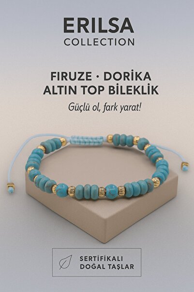Erilsa سوار من حجر الفيروز الطبيعي المعتمد من دوريكا – كن قويًا، واجعلي الفرق