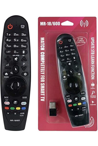 Generic MR-18/600 Replacement Magic TV Remote Control for LG Smart TVs with Netflix & Prime - Black