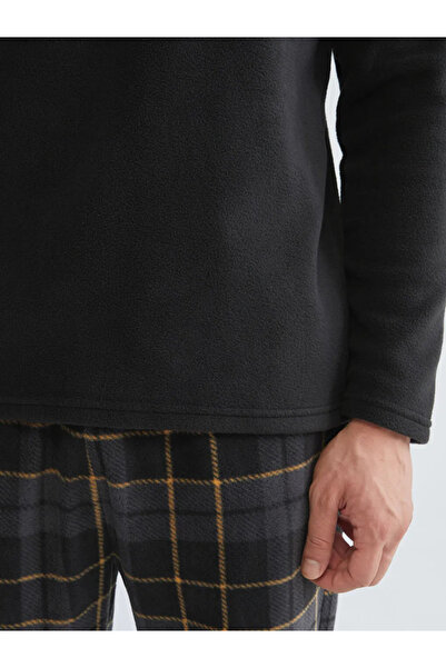 LC Waikiki Standard Mold Plaid Fleece Men's Pajamas Set