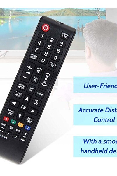 Generic 3D Intelligent TV Remote Control AA59-00786A AA5900786A Compatible with Samsung Black