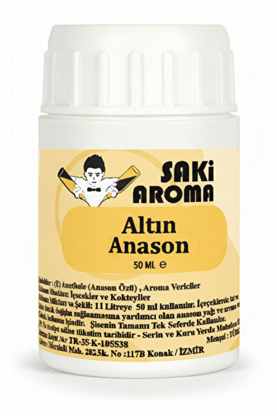 Saki Aroma Altın Seri Anason Yağı - Hazır Karışım Altın Seri Kiti 50 ML (5 Lt...