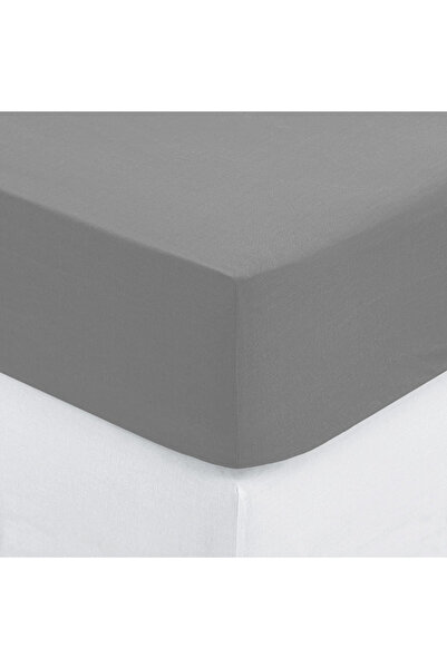 Other Cearșaf cu elastic 160 x 200 cm cu suprapunere de 30 cm, bumbac, gri