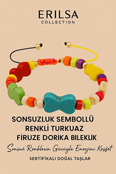 Erilsa سوار من حجر الفيروز الملون المعتمد من إنفينيتي – استمتع بالطاقة اللانه...