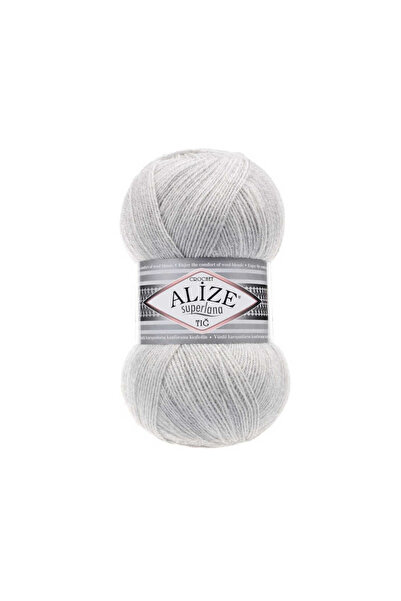 Alize Superlana Tığ El Örgü İpi İpliği 100gr - 208 Açık Gri