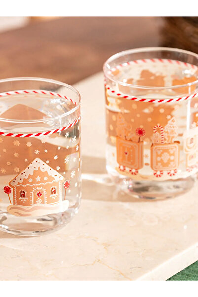 LC Waikiki New Year Themed Glass Cup Set of 4 350 ml