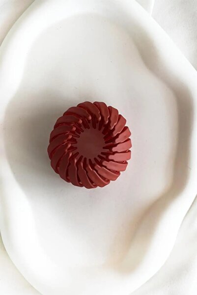 Stone Family Red Color Matte Appearance Practical Hair Clip