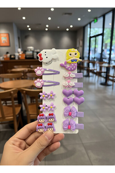 BATU GİYİM Set de cleme pentru fete și fetițe liliac, cu cataramă, 14 bucăți