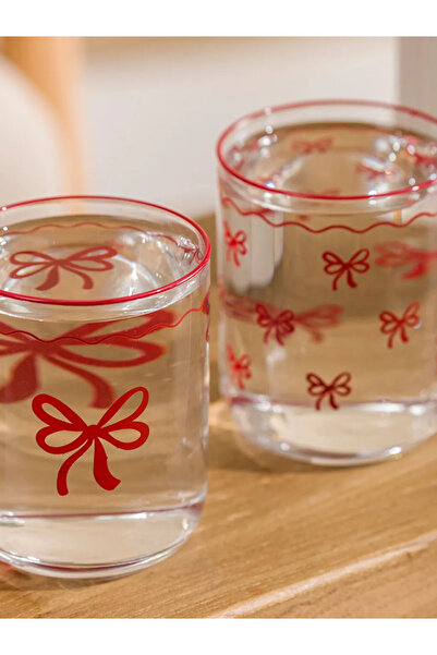 LC Waikiki Fiyonk Printed Glass Cup Set 3-Piece 350 ml