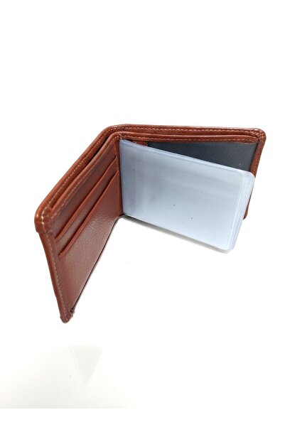 Newish Polo Genuine Leather Credit Card Holder Wallet Side Model