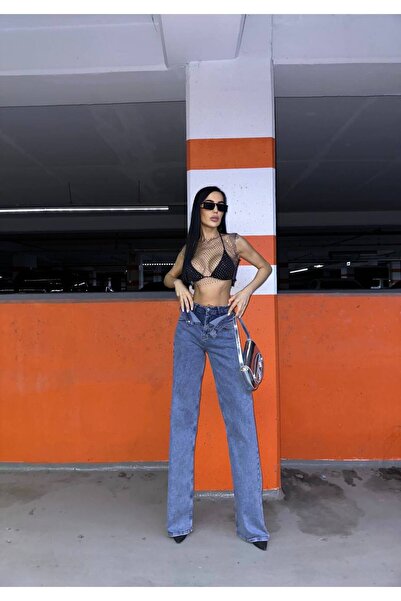 Periscope Film Llc Blugi femei detaliu curea dubla