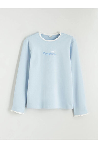 LC Waikiki Tricou pentru fetiță cu imprimeu cu guler rotund