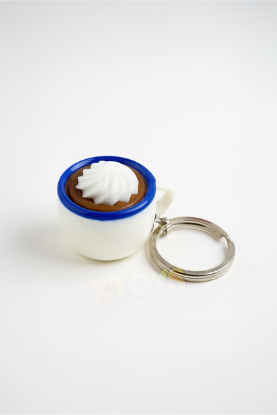 Xtoys سلسلة مفاتيح على شكل كوب قهوة من كابكلاك، وحلية للحقيبة ولعبة هدية عيد ...