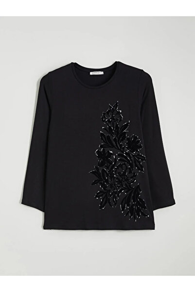 LC Waikiki Γυναικείο φλοράλ μπλουζάκι Crew Neck