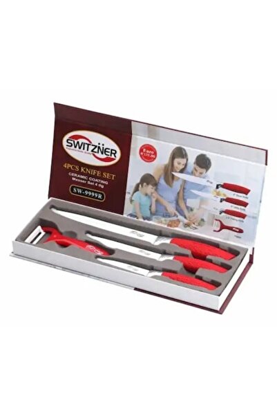 Royality Σετ επαγγελματικών μαχαιριών Switzner 4 τεμαχίων, αντικολλητικές λεπ...