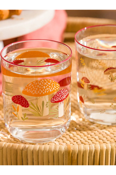 LC Waikiki Printed Glass Cup Set 3-Piece 350 ml