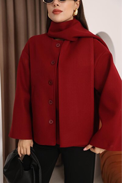 Leo Ferre Women's Cashmere Shawl Collar Winter Coat with Front Buttons. 1211