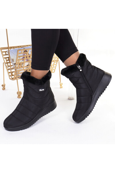 OEM Freda Black Fur-Lined Boots
