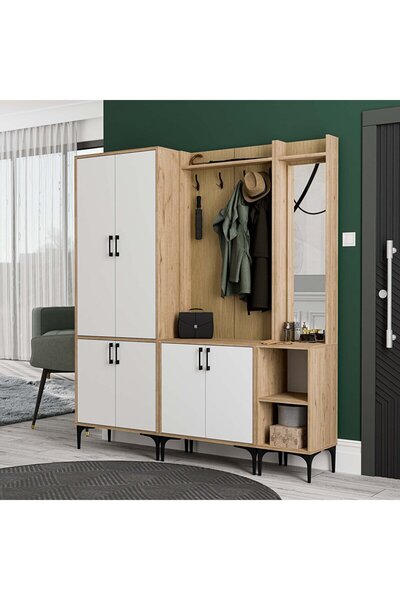 Mezza Set 5032-5002-5042 Royal Sağ Aynali 6 Kapakli 9 Askili 2 Rafli Portmant...