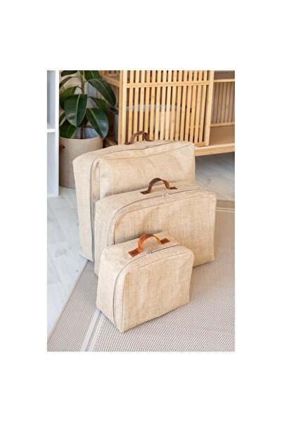 Art Bee 2'li Set Küçük Boy Jüt Baza Altı Yastık Yorgan Kazak Hurcu