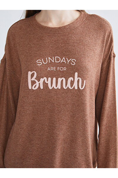 LC Waikiki New Season Crew Neck Printed Women's Pajama Set