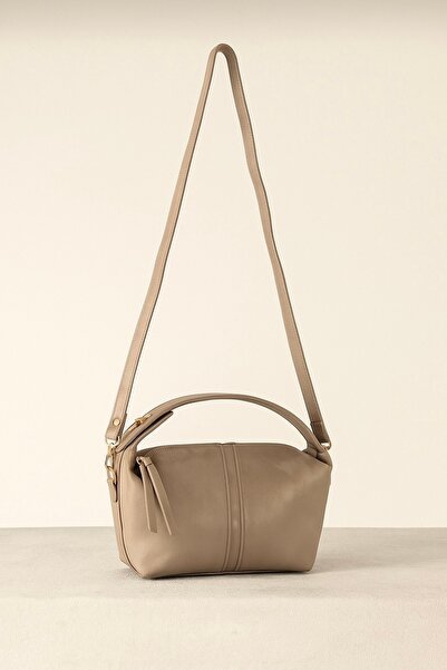 Çantacımstore Women's Archi Suede Handbag Mink