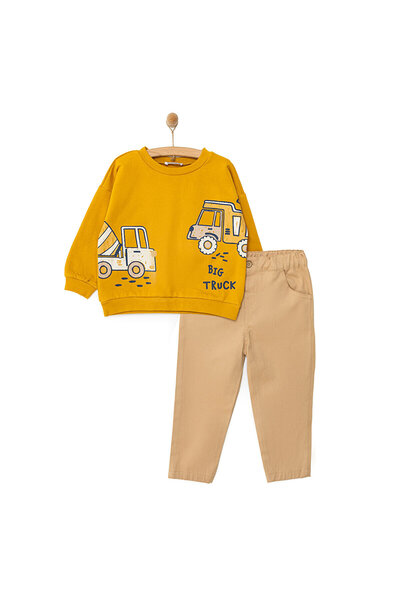 ebebek Hello Baby HelloBaby Erkek Bebek Sweatshirt-Pantolon 2li Takım Vehicle...