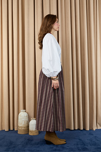 Modamorfo Women's Plaid Skirt - 32418Etk