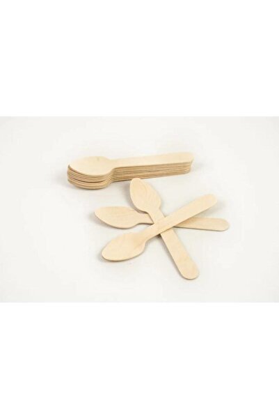 Mu Art Ahşap Wooden Ice Cream Spoon 110mm 6 Pieces
