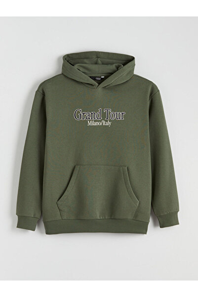 LC Waikiki New Season Printed Men's Thick Hoodie