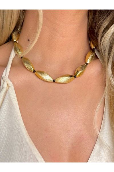 YOUES JEWELRY قلادة نسائية بتصميم عصري على شكل سلسلة لامعة غير متماثلة ومطرزة...