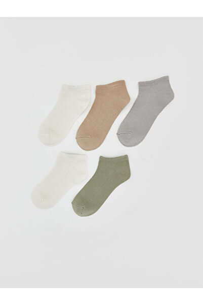 LC Waikiki Vizyon New Season Women's Plain Booties Socks 5-Pack