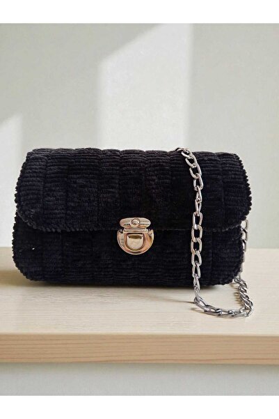 Sepette Herşey SPT ÇANTA El Emeği Kadife Örgü Çanta