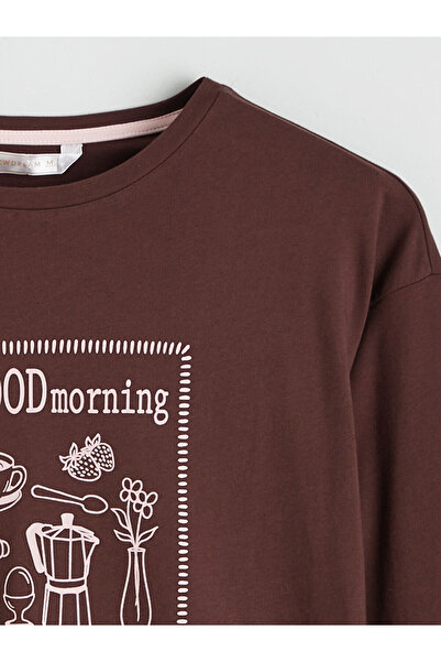 LC Waikiki New Season Crew Neck Printed Women's Pajama Set