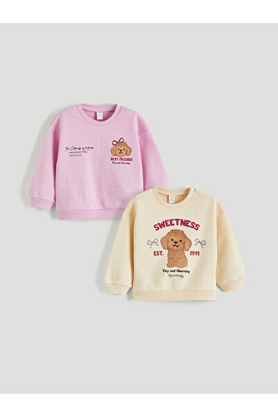 LC Waikiki Hilfa New Season guler rotund Swea gros pentru fete tricou 2-buc