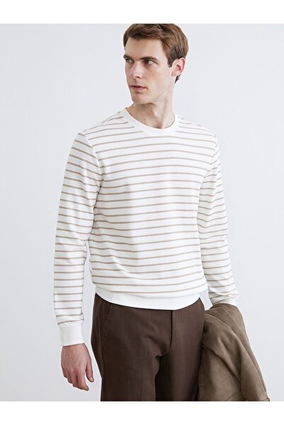 LC Waikiki SOUTHBLUE guler rotund Swea pentru bărbați cu dungi tricou