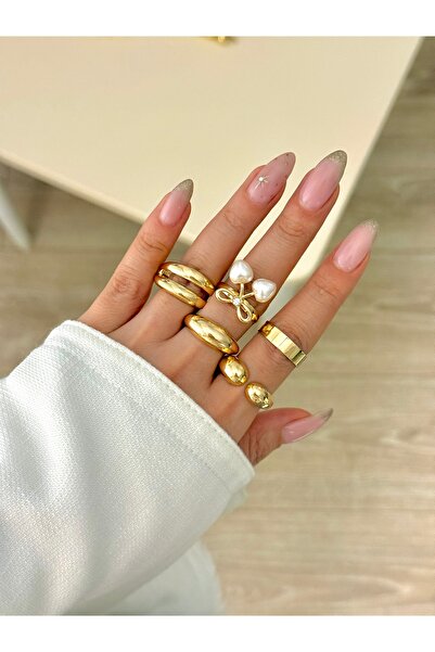 YOUES JEWELRY مجموعة من 5 خواتم للنساء
