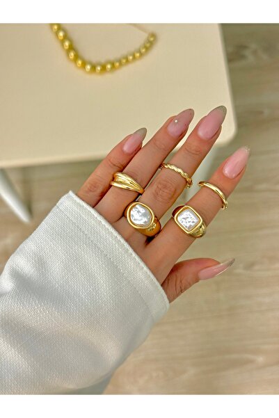 YOUES JEWELRY مجموعة من 5 خواتم للنساء