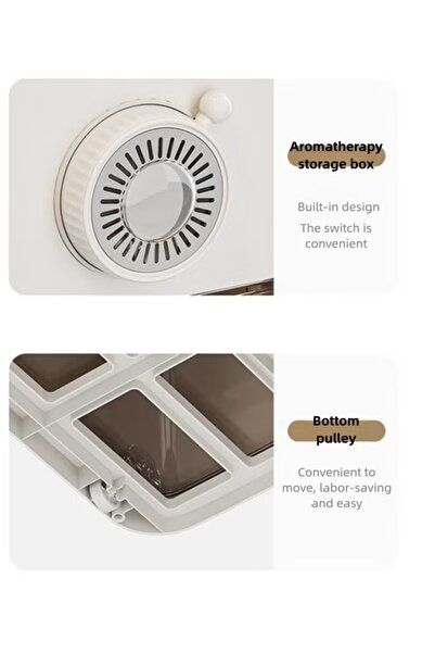 FLYROAD 7-Tier Slim Waterproof Plastic Storage Cabinet with Drawers