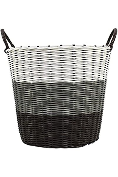 Arabest Rattan Woven Storage Basket with Handles - Blanket, Shoe, Towel or Toy Storage