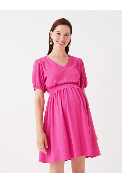 LC Waikiki Φόρεμα εγκυμοσύνης σε ίσιο κοντομάνικο λαιμόκοψη