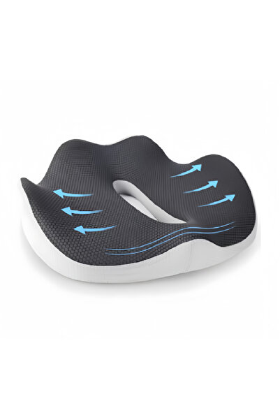 Brinaoki 3D Memory Foam Cushion for Back, Sciatica & Hemorrhoid Pain Relief