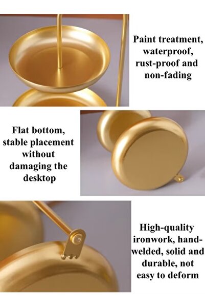 Generic 2-Tier Tray Candy Tray Candy Buffet Plate Desserts Serving Tray Nut Tray Organizer Tower 20x20x32cm