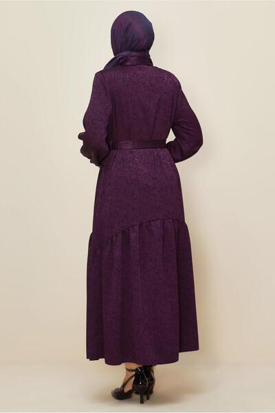 Alvina Belted Jacquard Dress 20874