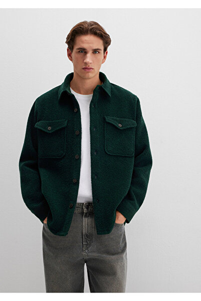 Mavi Wool Blend Green Shirt Loose Fit / Relaxed Fit 0211780-71929