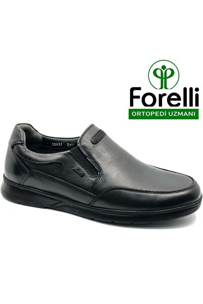 Forelli Weston Genuine Leather Orthopedic Comfort Men's Casual Shoes Black