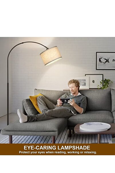 Tiokkss Floor Lamp with Remote Control & APP, Modern Floor Lamp with Bulb,Tall Lamp for Living Room