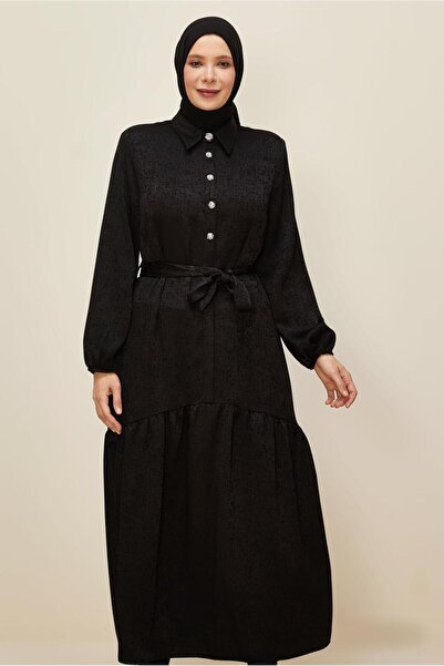 Alvina Belted Jacquard Dress 20874